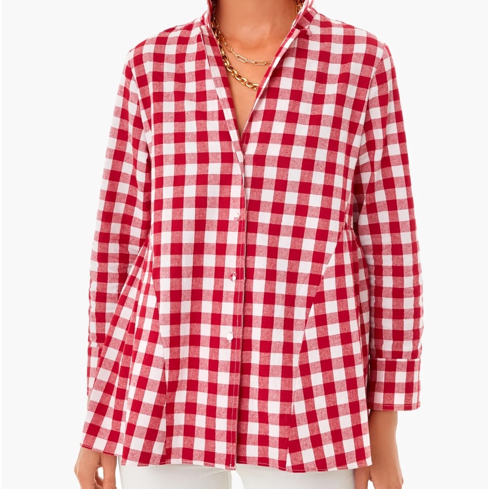 Tuckernuck Red Gingham Collared Shirt